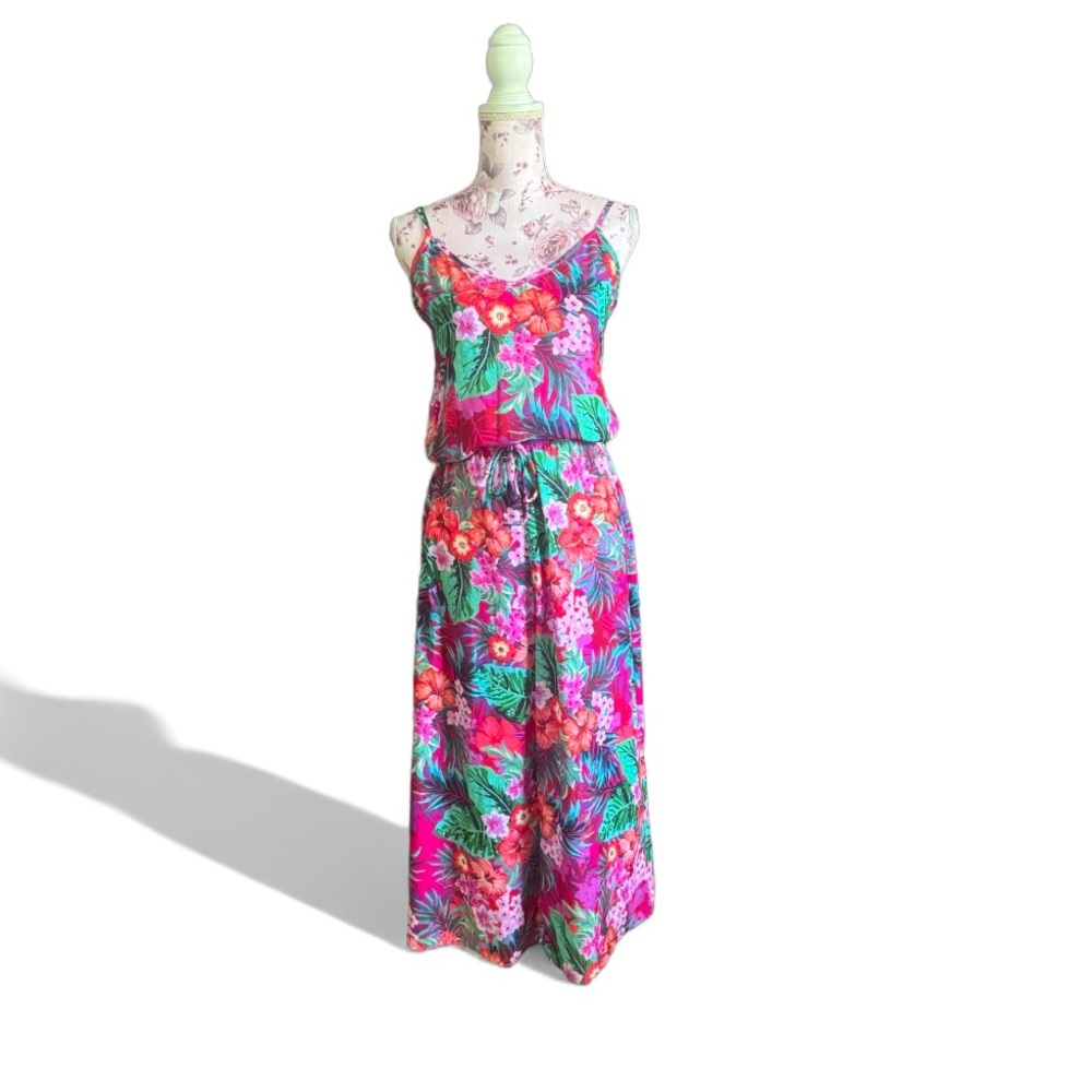 Show me your mumu Pink Tropical Print Floral Jumpsuit - Picture 2 of 4